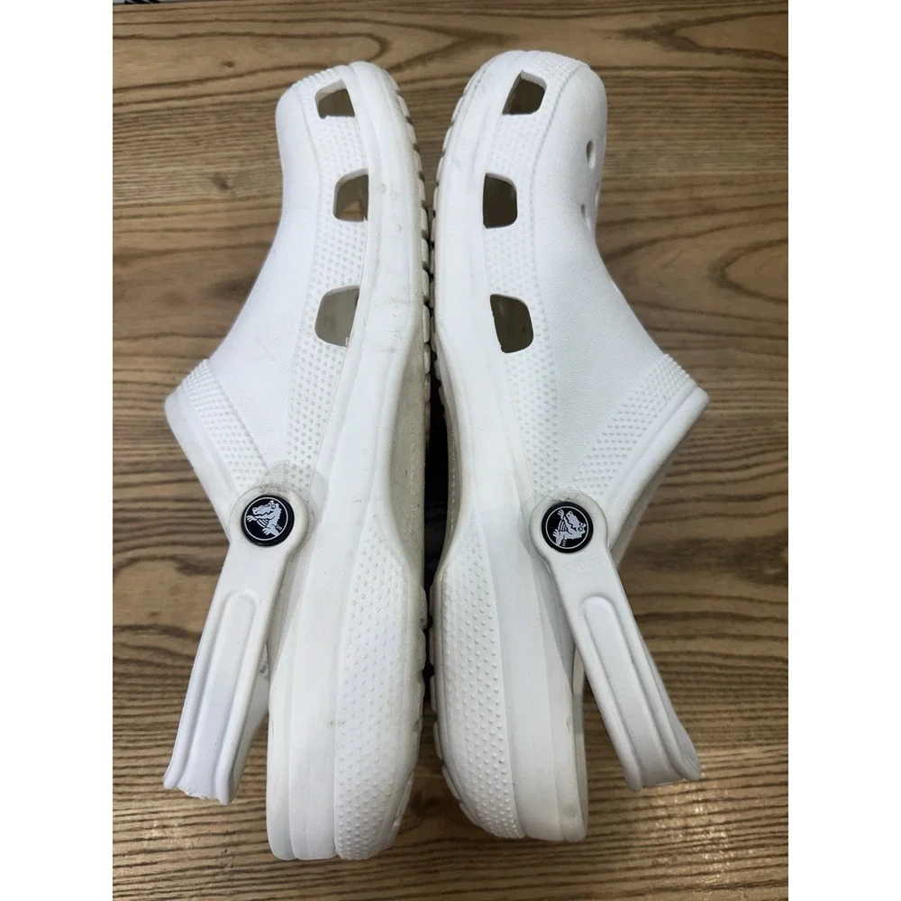 CROCS Men's White Classic Slip On Clog Shoes Size 12 Clean - Picture 3 of 8